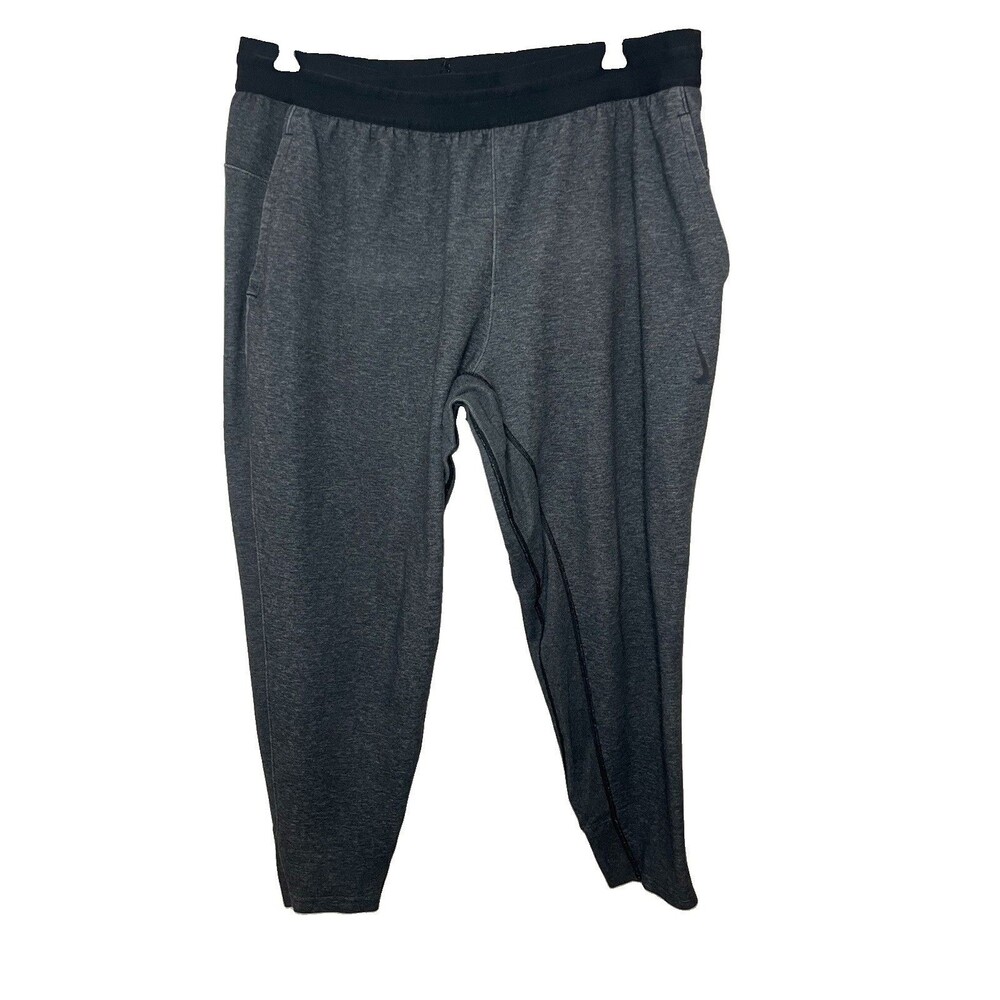 Nike Yoga Dri Fit Pants Women's XL Gray Cropped Sweatpant
